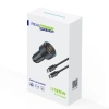 Realpower 125W USB-C1/C2/A 3 Çıkışlı PD Hızlı Araç Şarj Adaptörü ve USB-C to USB-C Kablo Seti RP-CC125W