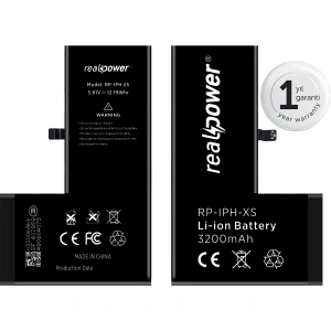 RealPower Apple Uyumlu iPhone Xs Yüksek Kapasiteli Batarya 3200mah