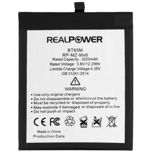 RealPower Meizu Uyumlu Mx6 Batarya 3200mah