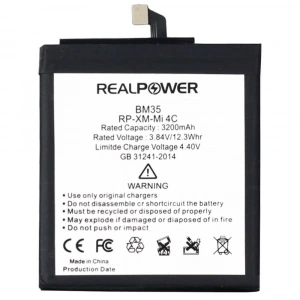 RealPower Xiaomi Uyumlu Mi 4c Batarya 3200mah