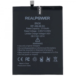 RealPower Xiaomi Uyumlu Mi 6x Batarya 3110mah