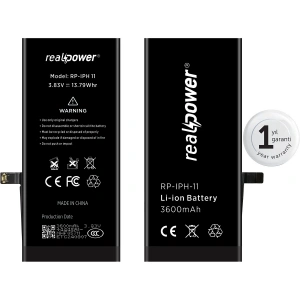 RealPower Apple Uyumlu iPhone 11 Yüksek Kapasiteli Batarya 3600mah