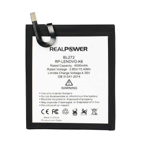 RealPower Lenovo Uyumlu K6 Power Batarya