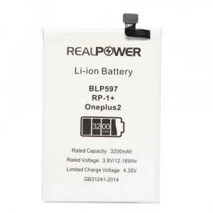 RealPower OnePlus Uyumlu 2 Batarya 3200mAh