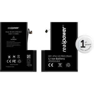 RealPower Apple Uyumlu iPhone 12 Pro Max Yüksek Kapasiteli Batarya 4500mah