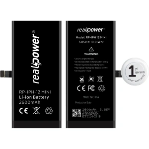 RealPower Apple Uyumlu iPhone 12 Mini Yüksek Kapasiteli Batarya 2600mah