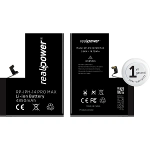 RealPower Apple Uyumlu iPhone 14 Pro Max Yüksek Kapasiteli Batarya 4850mah