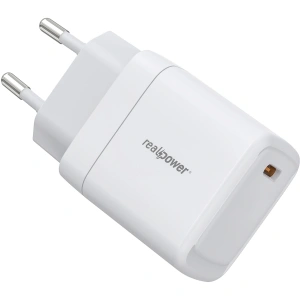 Realpower 35W GaN USB-C PD Hızlı Şarj Adaptörü Şarj Aleti Beyaz TC35WWH