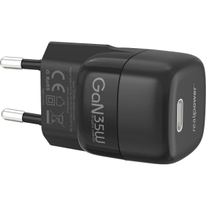 Realpower 35W GaN USB-C PD Hızlı Şarj Adaptörü Şarj Aleti Siyah TC35WBK