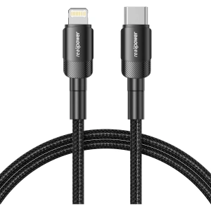 Realpower 20W USB-C to Lightning Örgülü Hızlı Şarj ve Data Kablosu 1 Metre Siyah CA-20WCLBK