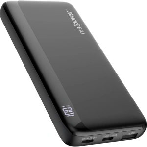 Realpower 10000mAh 20W Hızlı Şarj Powerbank Siyah Taşınabilir Şarj Cihazı LED Göstergeli PB10KBK