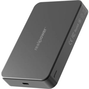 Realpower 10000mAh R Mag Air Pro MagSafe 20W Hızlı Manyetik Kablosuz Powerbank Siyah Titanyum MP-10KBT