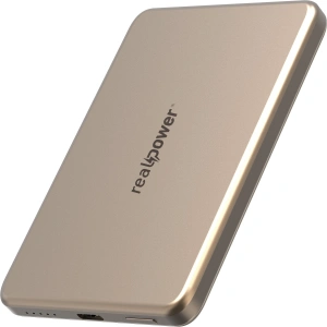Realpower 5000mAh R Mag Slim MagSafe 20W Hızlı Manyetik Kablosuz Powerbank Çöl Titanyum MP-5KDT2