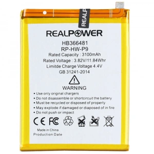 RealPower Huawei Uyumlu P9 Batarya 3100mAh Li-Polymer Uzun Ömürlü Pil