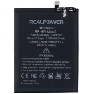 RealPower Huawei Uyumlu Mate 9 Batarya 4200mAh Li-Polymer Uzun Ömürlü Pil