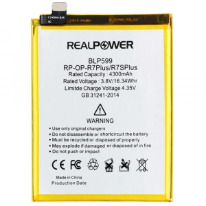 RealPower Oppo Uyumlu R7s Plus Batarya 4300mAh Li-Polymer Uzun Ömürlü Pil
