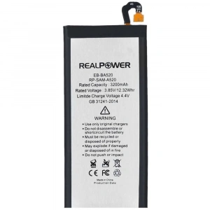 RealPower Samsung Uyumlu Galaxy A5 2017 A520 Batarya 3200mAh Li-Polymer Uzun Ömürlü Pil