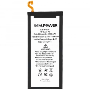 RealPower Samsung Uyumlu Galaxy A9 A9000 Batarya 5000mAh Li-Polymer Uzun Ömürlü Pil