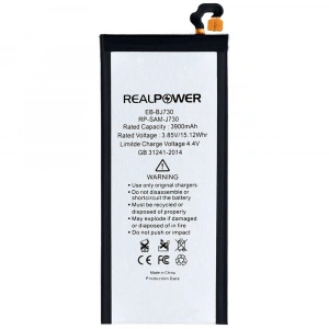 RealPower Samsung Uyumlu Galaxy J7 Pro 2017 J730 Batarya 3900mAh Li-Polymer Uzun Ömürlü Pil