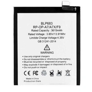 RealPower Oppo Uyumlu A7 Batarya 3615mAh Li-Polymer Uzun Ömürlü Pil
