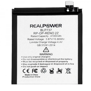 RealPower Oppo Uyumlu Reno 2Z Batarya 4100mAh Li-Polymer Uzun Ömürlü Pil