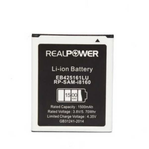 RealPower Samsung Uyumlu Galaxy S3 Mini I8190 Batarya 1500mAh Li-Polymer Uzun Ömürlü Pil