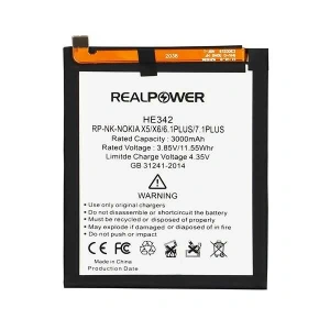 RealPower Nokia Uyumlu 5.1 Batarya 3000mAh Li-Polymer Uzun Ömürlü Pil