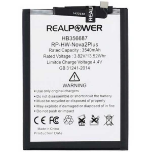 RealPower Huawei Uyumlu Mate 10 Lite Batarya 3540mAh Li-Polymer Uzun Ömürlü Pil