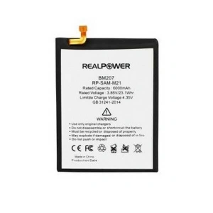 RealPower Samsung Uyumlu Galaxy M31 M315 Batarya 6000mAh Li-Polymer Uzun Ömürlü Pil