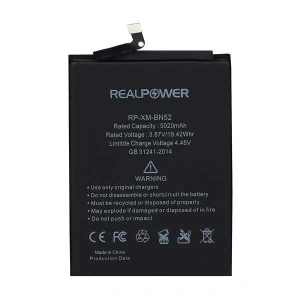 RealPower Xiaomi Uyumlu Redmi 9 Batarya 5020mAh Li-Polymer Uzun Ömürlü Pil