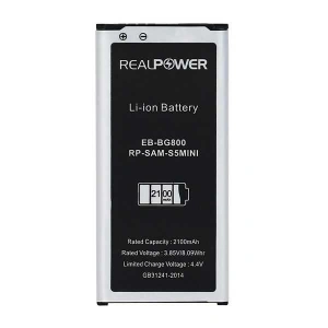 RealPower Samsung Uyumlu Galaxy S5 Mini G800 Batarya 2800mAh Li-Polymer Uzun Ömürlü Pil