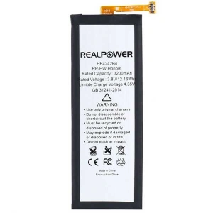 RealPower Huawei Uyumlu Honor 4X Batarya 3200mAh Li-Polymer Uzun Ömürlü Pil