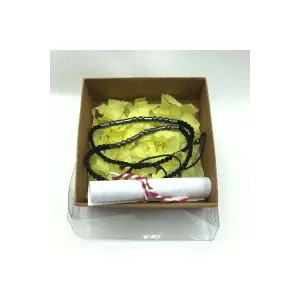 Doğaltaş Hematit Mors Alfabesi Ayarlanabilir Makrome Çift Bilekliği