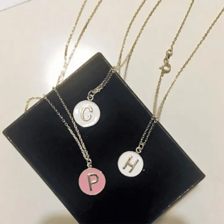 14 Ayar Altın Mineli Harf Kolye