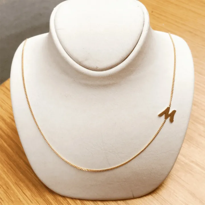 14 Ayar Altın Gurmet Zincir Harf Kolye - 1 Harf