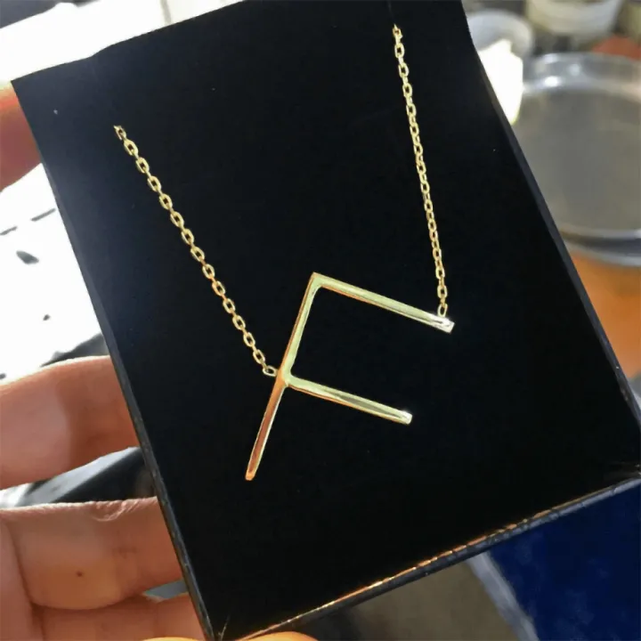 14 Ayar Altın 3cm Harf Kolye