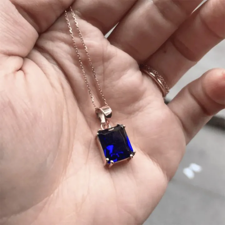 14 Ayar Altın Parlament Taşlı Kolye