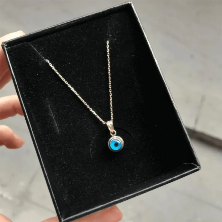 14 Ayar Altın Mavi Göz Kolye
