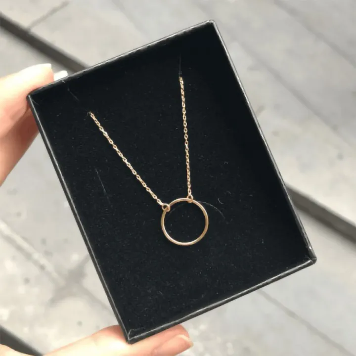 14 Ayar Altın Çember Kolye