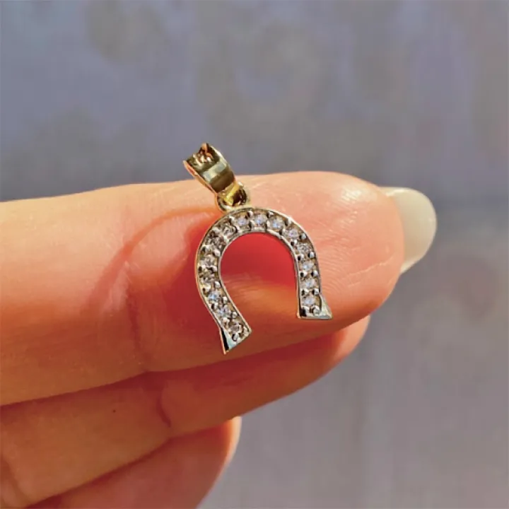 14 Ayar Altın At Nalı Kolye Ucu