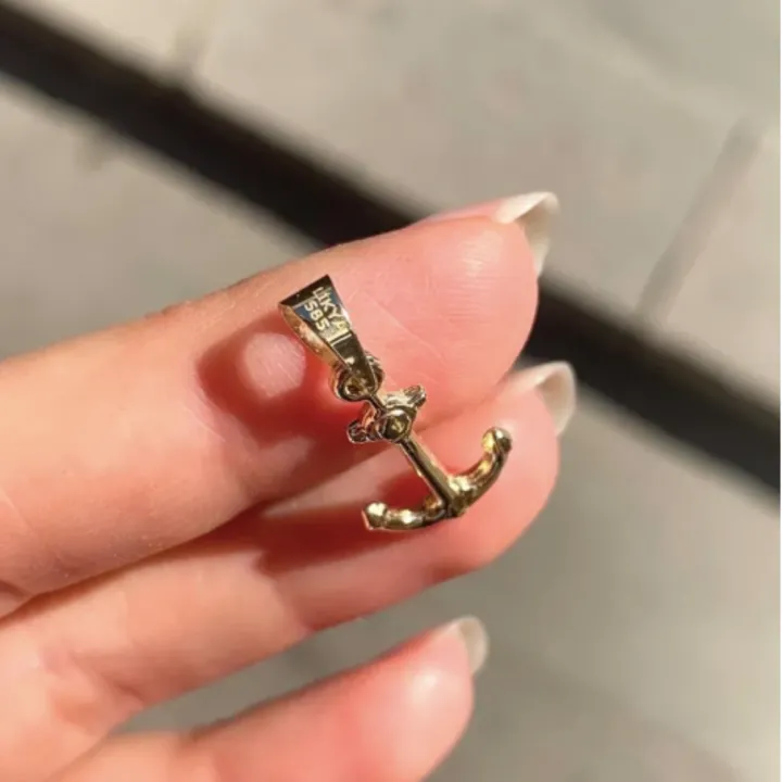 14 Ayar Altın Çapa Kolye Ucu