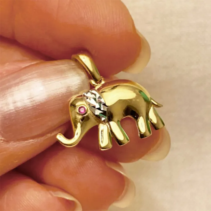 14 Ayar Altın Fil Kolye Ucu