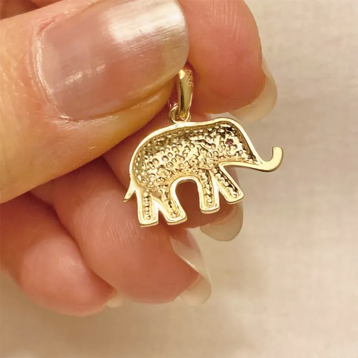 14 Ayar Altın Fil Kolye Ucu