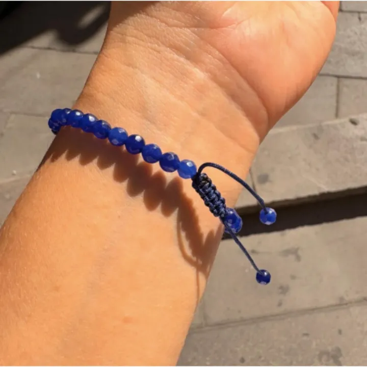 14 Ayar Altın Dorika Lacivert Quartz Taşlı Bileklik