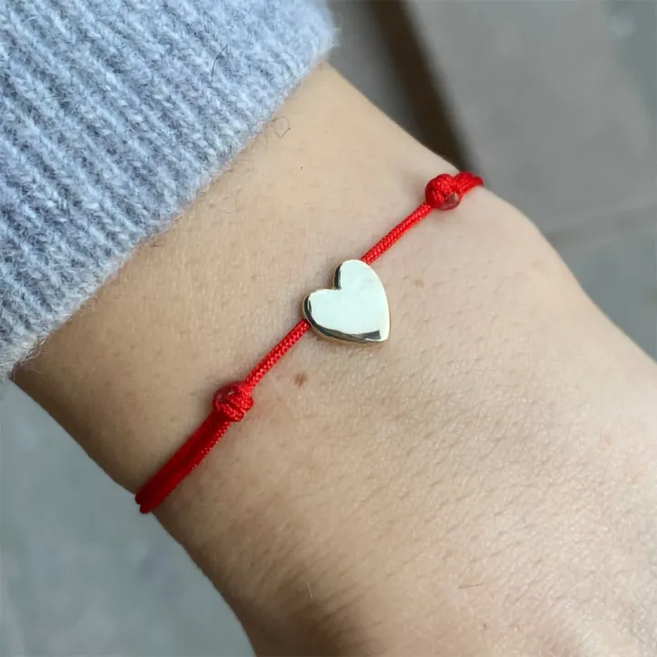 14 Ayar Altın Kalp Bileklik