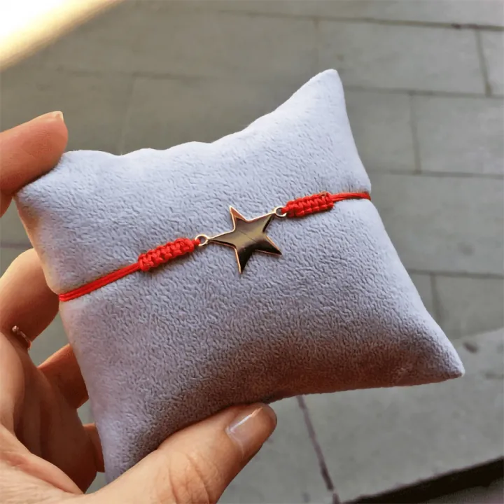 14 Ayar Altın Yıldız Makrome Bileklik