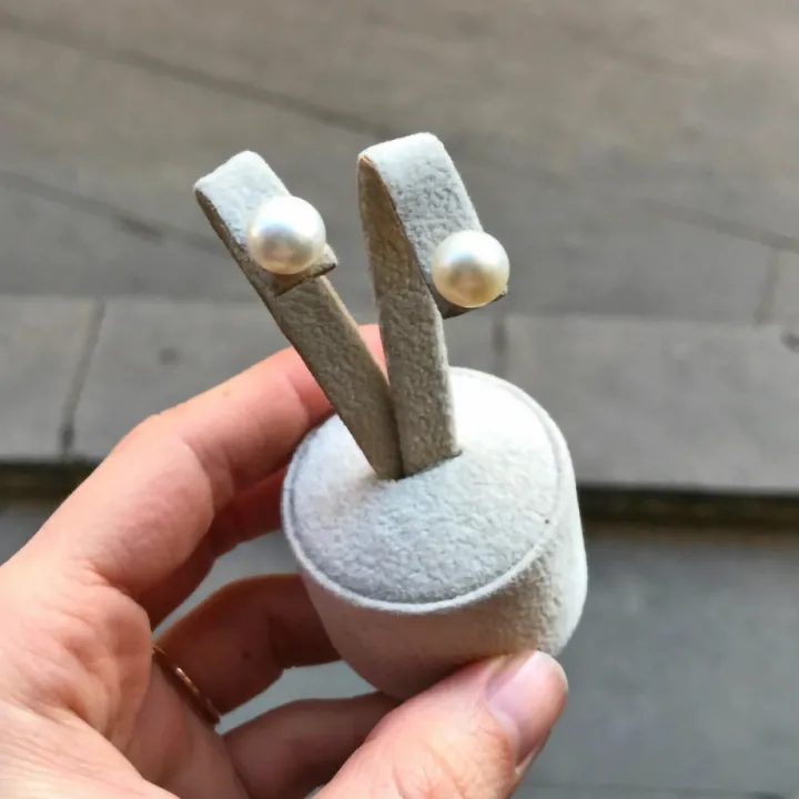 14 Ayar Altın M Boy İnci Küpe