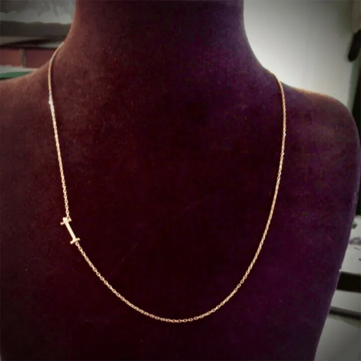 14 Ayar Altın Tel Kıvırma Harf Kolye - 1 Harf