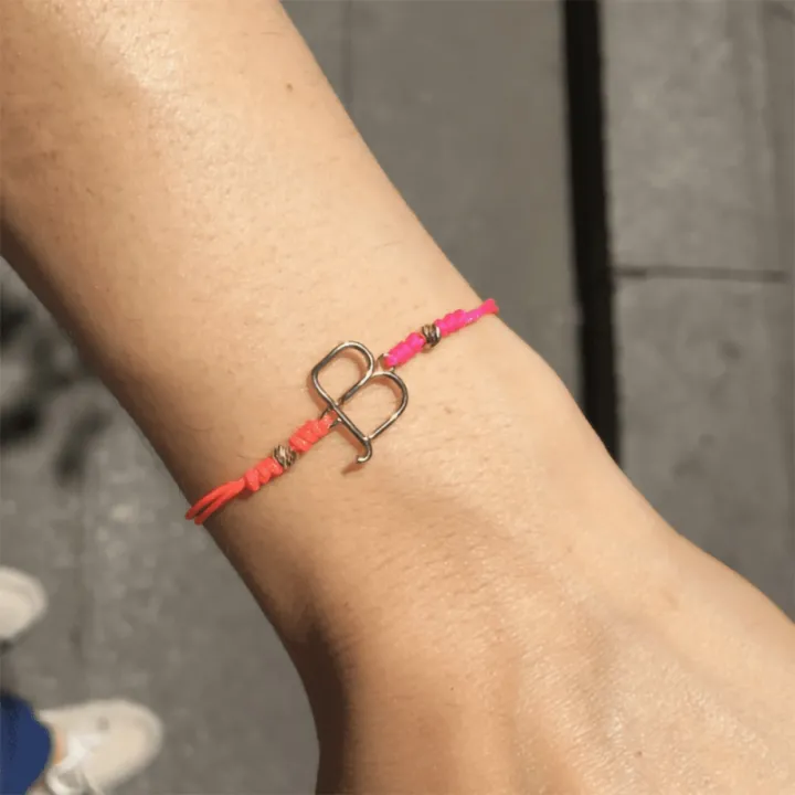 14 Ayar Altın Tel Kıvırma Harf Bileklik - 1 Harf