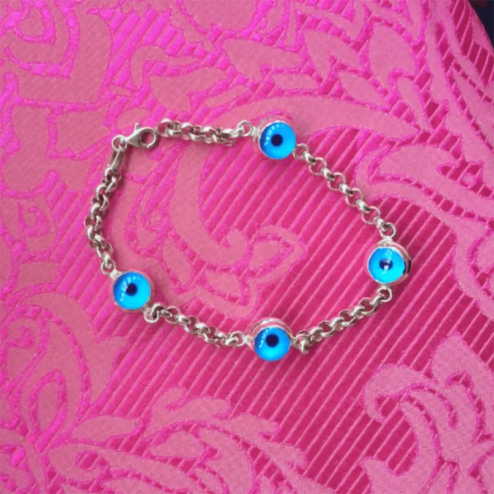 14 Ayar Altın 4 Nazar Boncuklu Bileklik